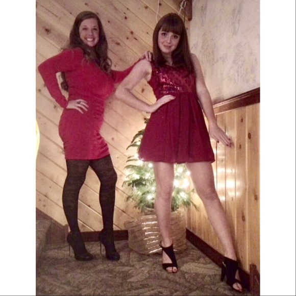 My Michelle Red Sequin Party Dress - Picture 2 of 5